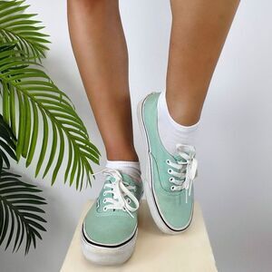 Vintage Y2K Vans Authentic Teal Indie Grunge Retro Skate Sneakers Shoes / Sz: 7